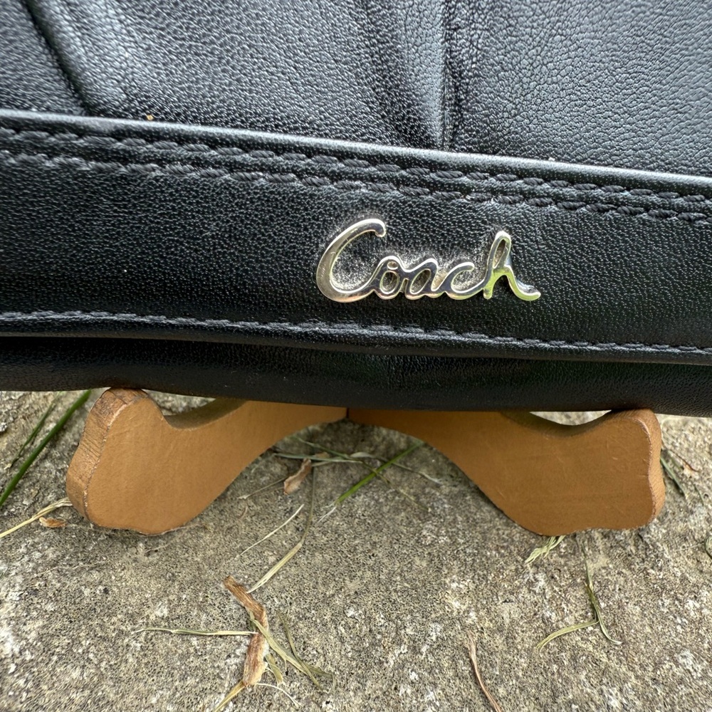 Coach Black LeatherBifold Wallet - Picture 3 of 11